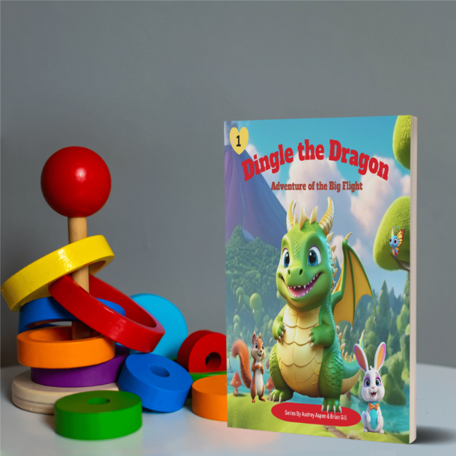 Cover of Dingle the Dragon a night time picture/reader for children 2-7 years of age.